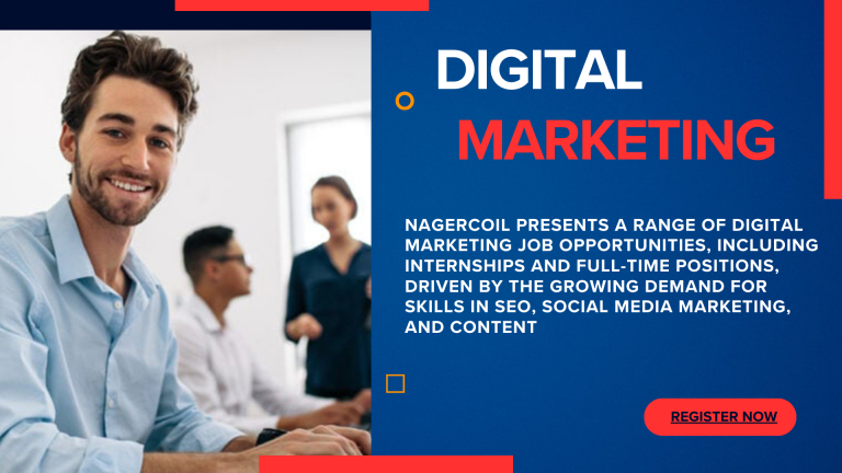 Digital marketing career fair in Nagercoil attracting eager candidates.